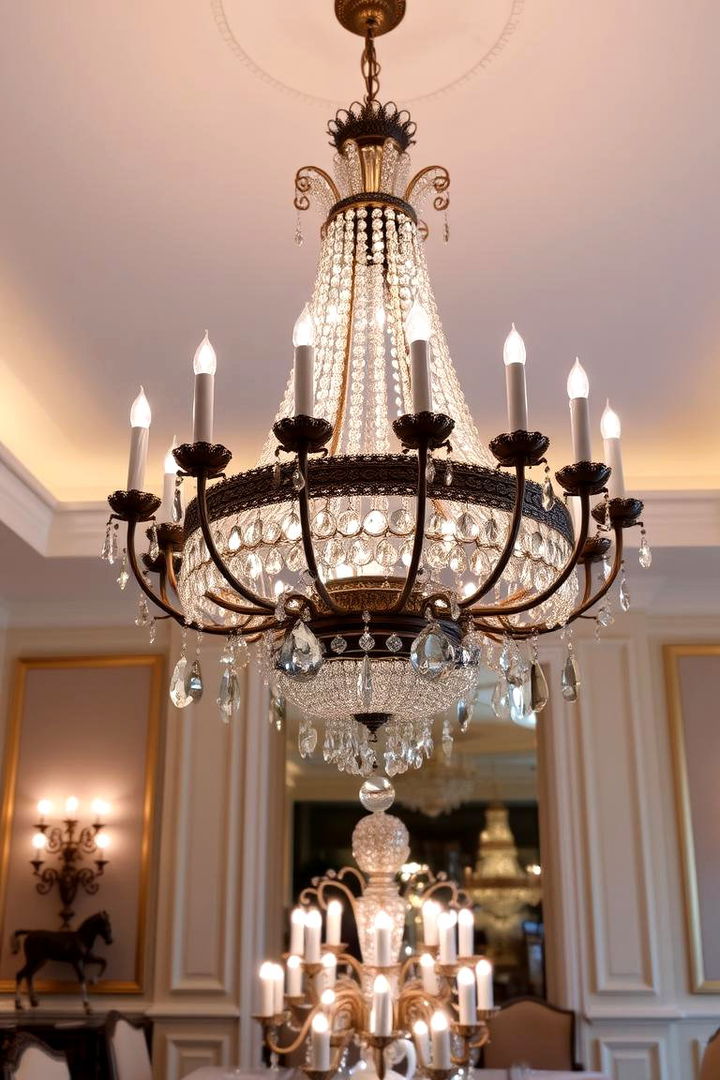 Elegant Chandelier Statement - Modern Dining Room Lighting Ideas for Ambiance