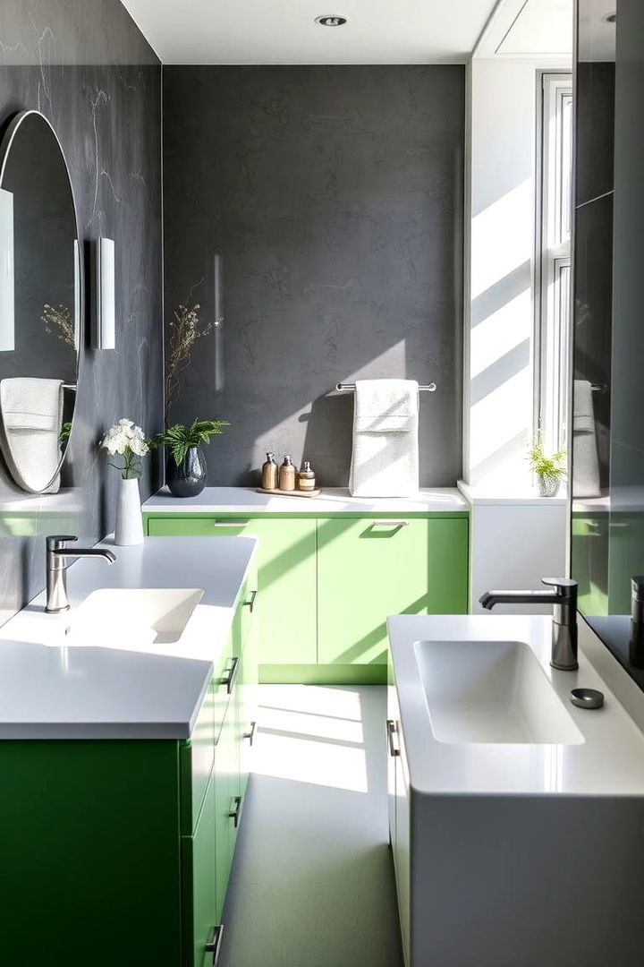 Elegant Green Vanity Design - Refreshing Bathroom Ideas with Green Vanities for Nature Hues