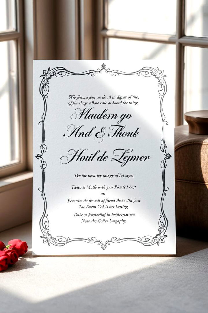 Elegant Invitations and Stationery - Elegant Black and White Wedding Theme Inspirations