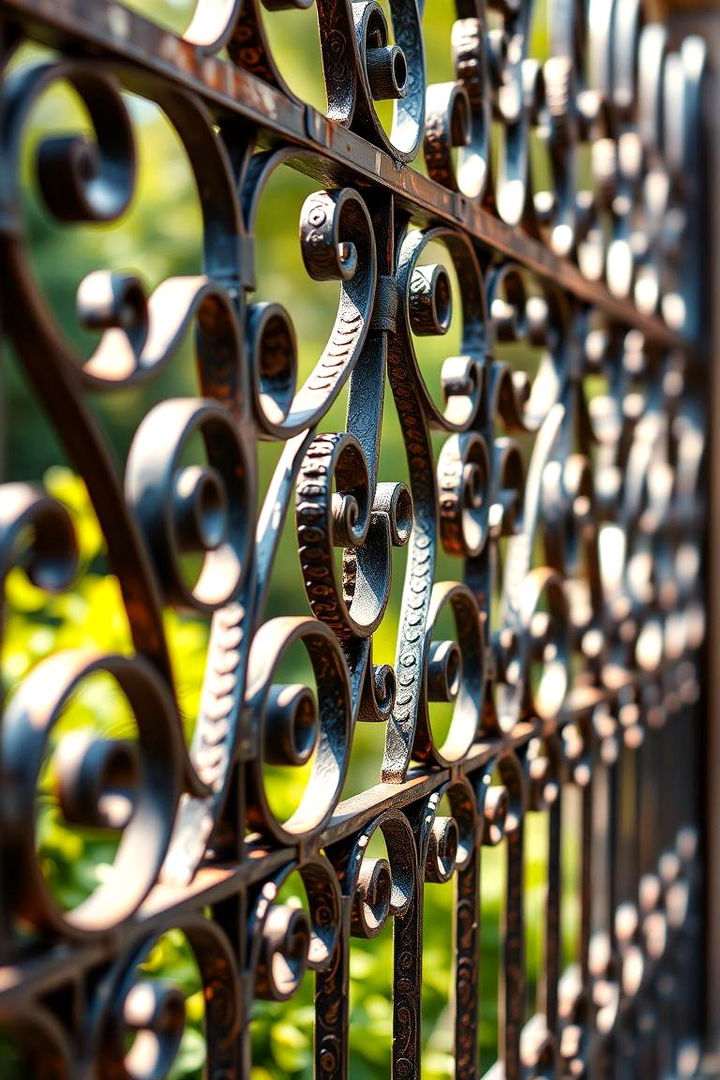 Elegant Iron Accents - Corner Fence Ideas to Enhance Your Outdoor Landscape
