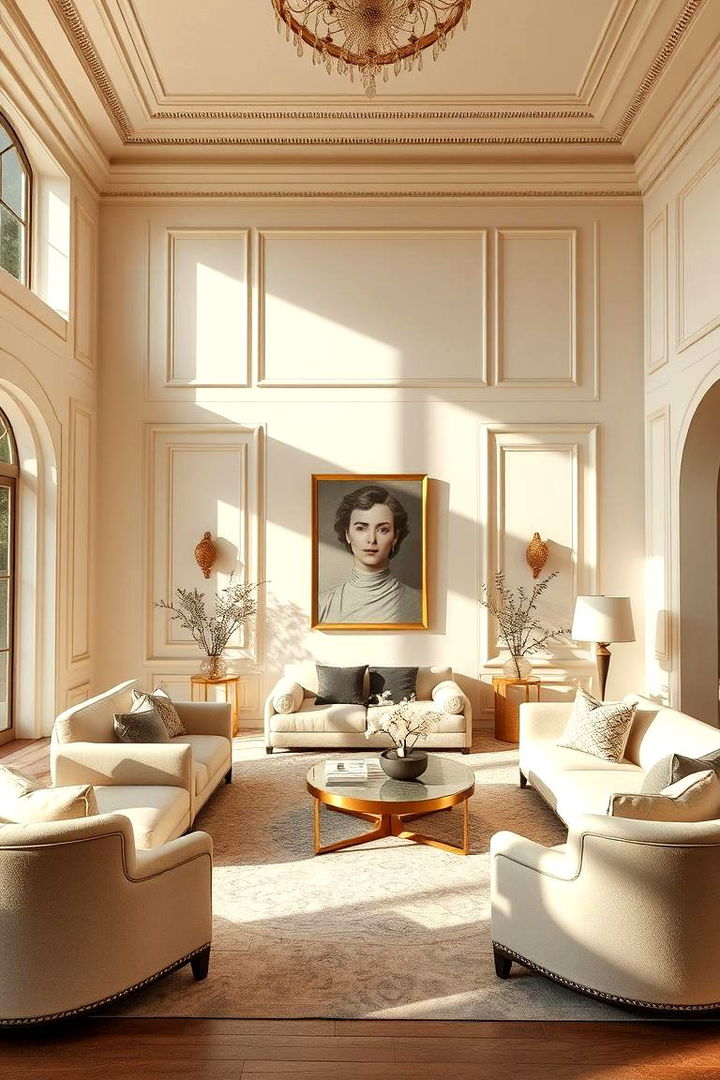 Elegant Neutral Foundations Embracing Cream Hues - Cream and Gold Living Room Ideas for Elegant Spaces
