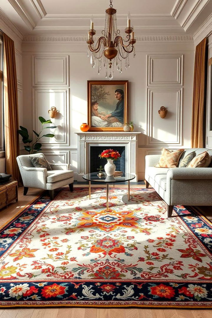 Elegant Patterned Rugs - Living Room Rug Ideas to Define and Style Your Space