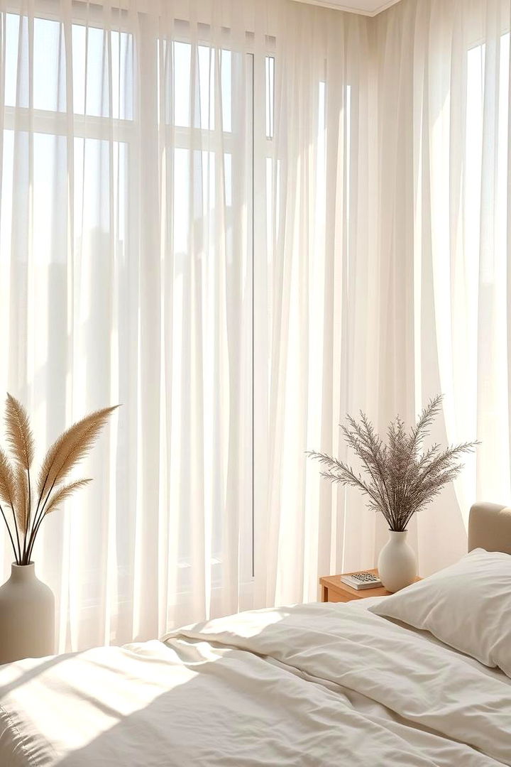 Elegant Sheer Curtains for a Soft Ambiance - Bedroom Curtain Ideas for Style and Light Control