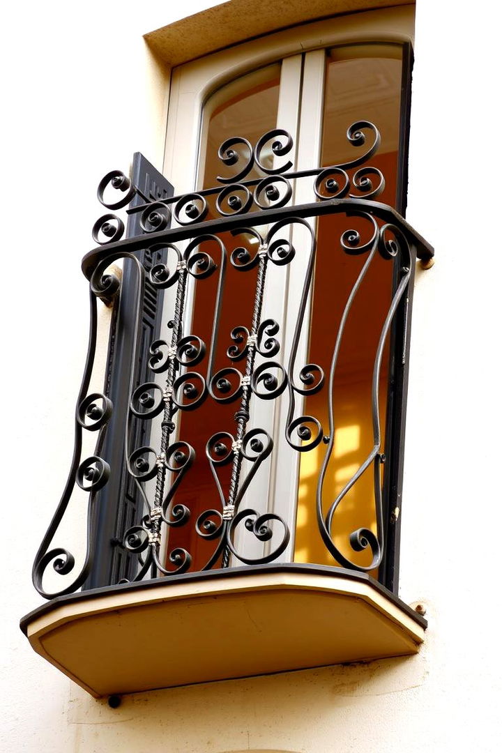 Elegant Wrought Iron Railings on Juliet Balconies - Elegant Juliet Balcony Ideas to Enhance Indoor-Outdoor Flow