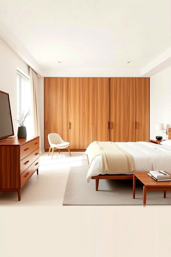 Embrace Minimalist Silhouettes - Midcentury Modern Bedroom Ideas for Sleek Retro Relaxation
