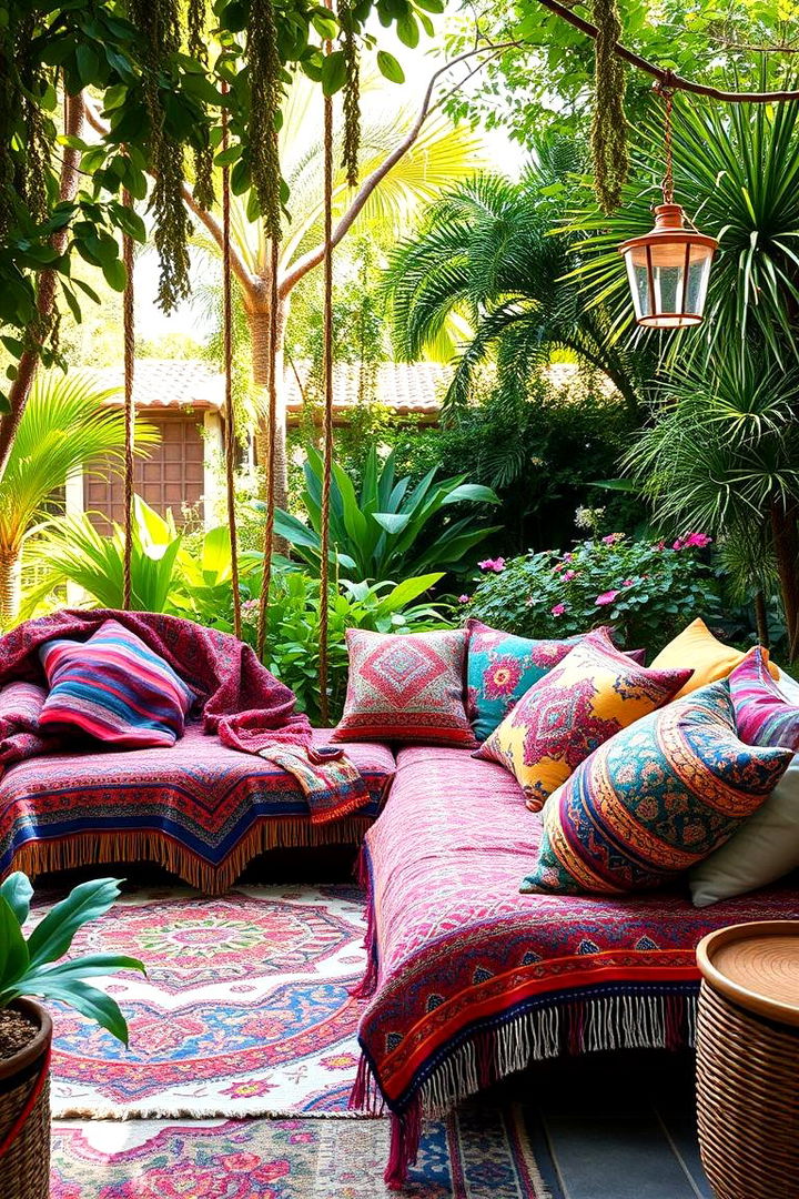 Embrace Vibrant Textiles - Boho Garden Ideas to Create a Free-Spirited Oasis