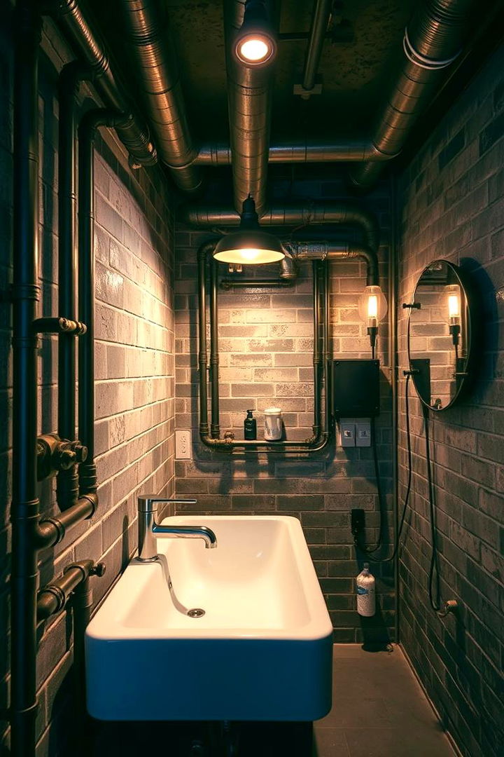 Embracing Industrial Elements - Masculine Bathroom Ideas for Sleek, Modern Men’s Retreats