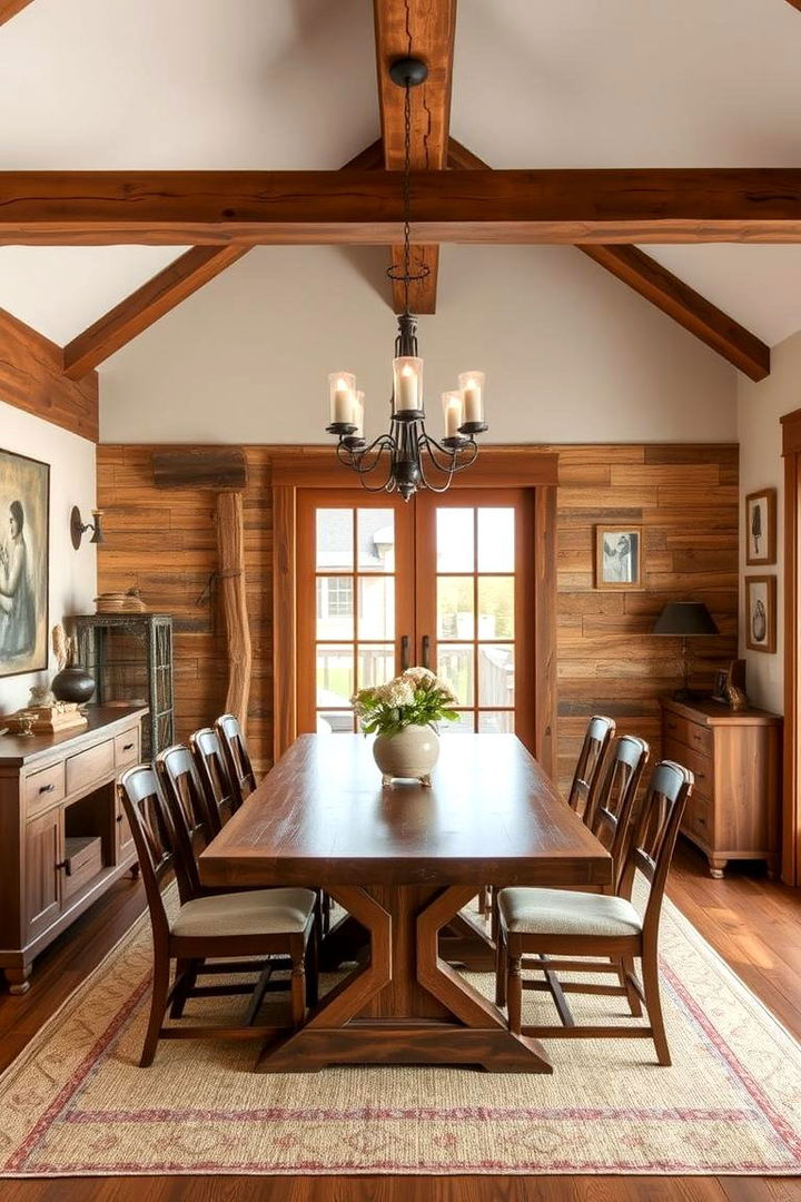 Embracing Rustic Wood Accents - Craftsman Dining Room Ideas for Timeless Gatherings