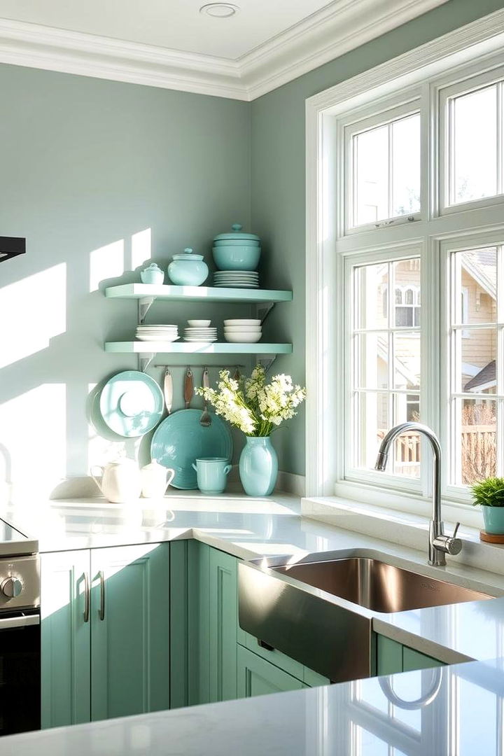 Embracing Seafoam Green Accents - Seafoam Green Kitchen Ideas for a Fresh, Airy Vibe