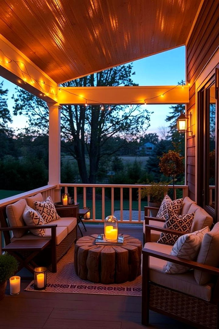 Enchanting Evening Retreat - Versatile Three-Season Porch Ideas for Year-Round Use