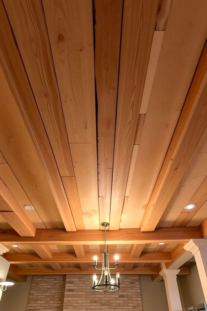 Exposed Beam Elegance - Basement Ceiling Ideas to Enhance Your Underground Space