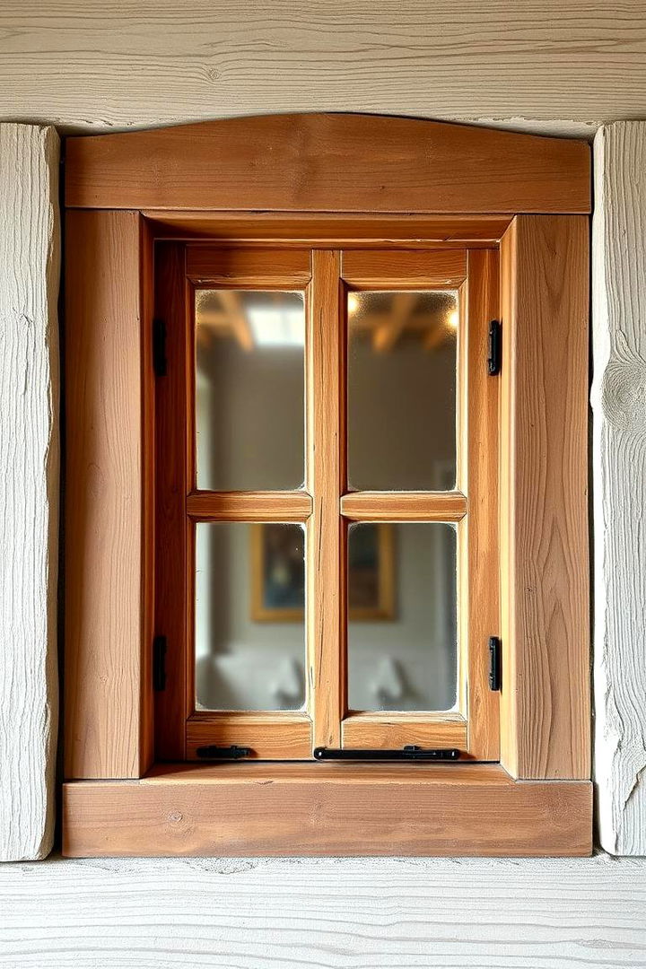 Farmhouse Charm with Recessed Trim - Farmhouse Interior Window Trim Ideas for Classic Charm