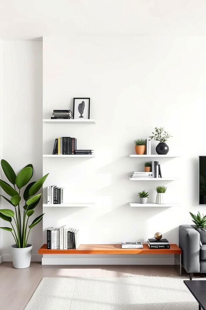 Floating Shelves for Minimalist Appeal - Space-Saving Wall Storage Solutions for Clutter-Free Homes