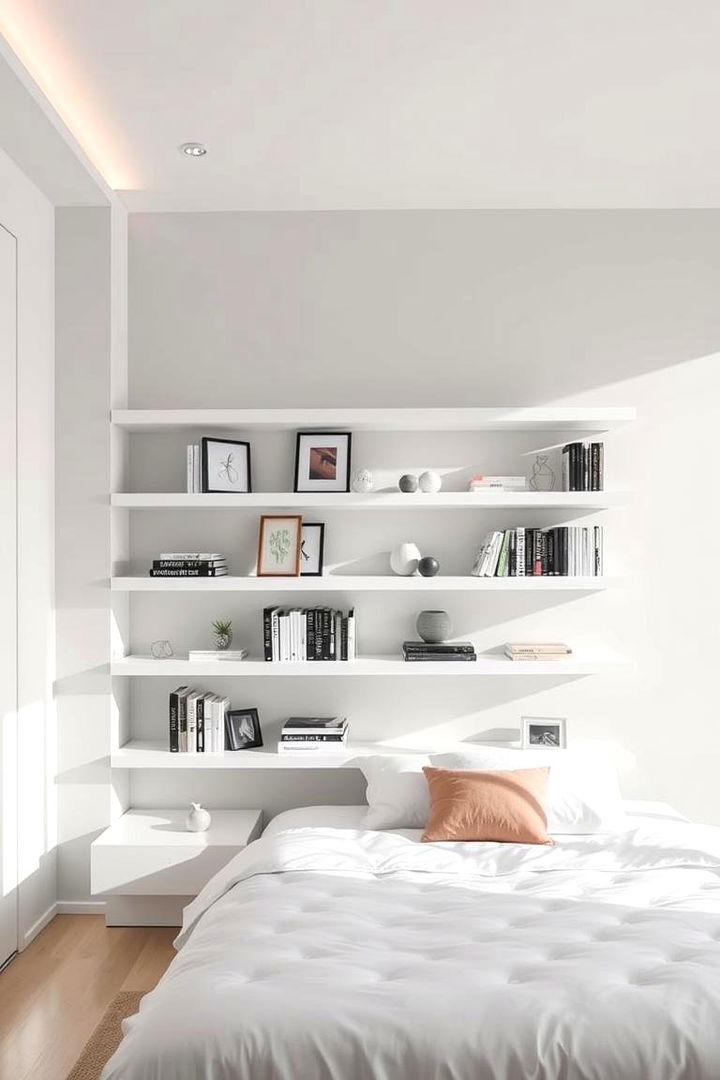 Floating Shelves for a Minimalist Look - Creative Bedroom Shelving Ideas for Storage & Style