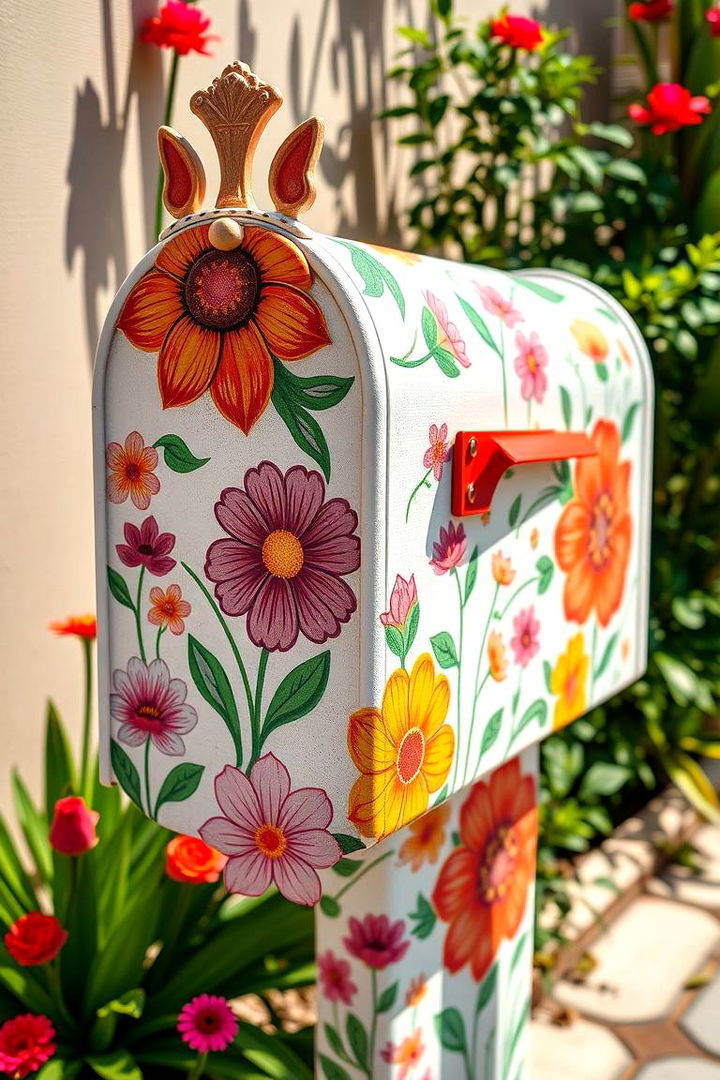 Floral Inspired Mailbox Decor - Creative Mailbox Decor Ideas to Showcase Personality