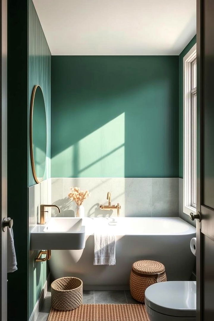 Forest Green Accent Walls - Forest Green Bathroom Ideas for Earthy Luxury