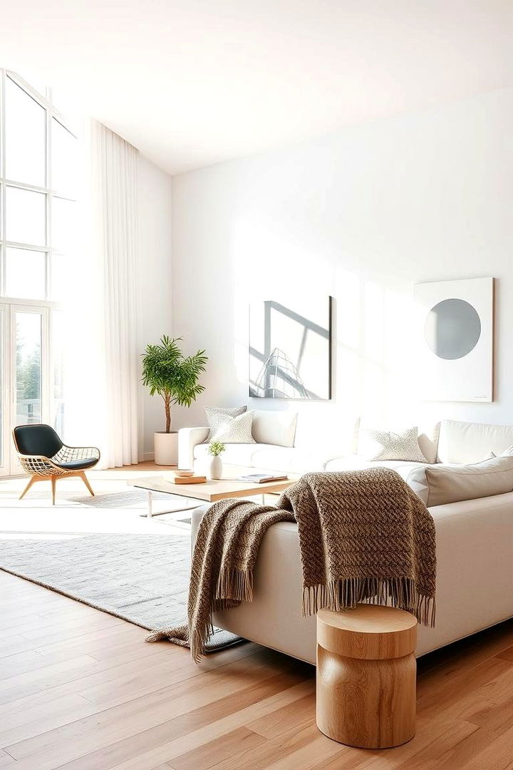 Fresh White Serenity in Living Spaces - Monochromatic Room Color Schemes for Cohesive Designs
