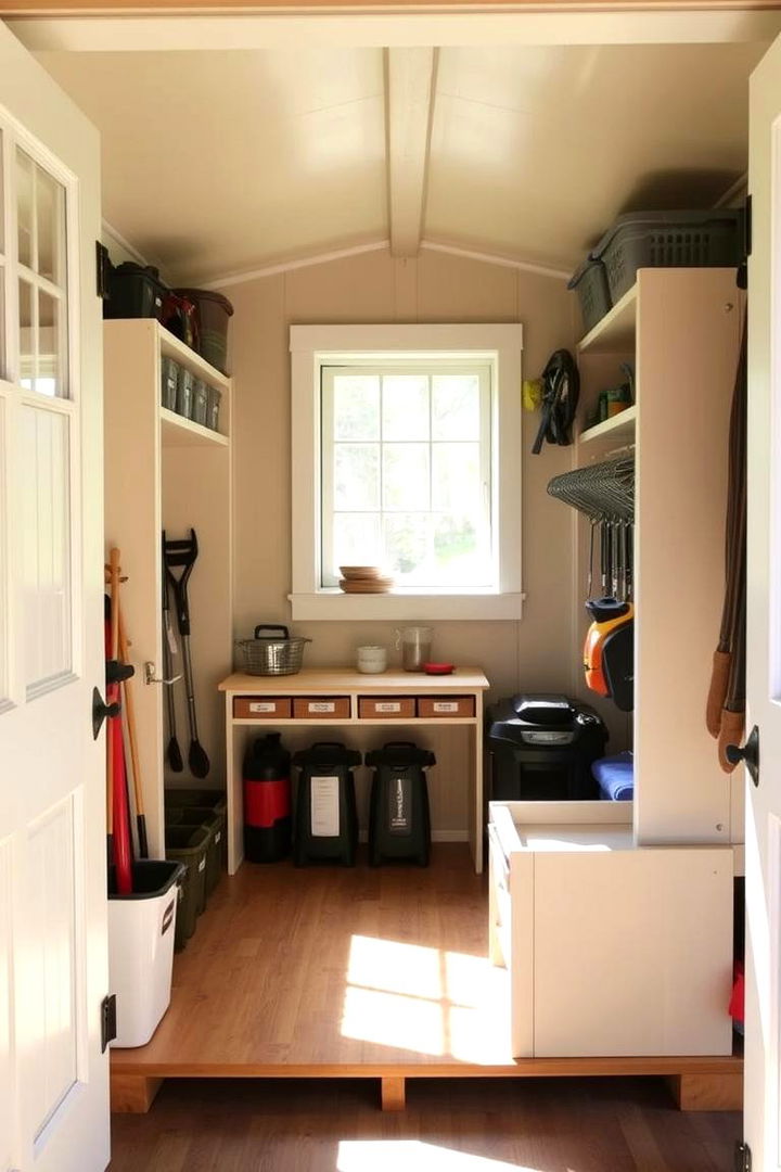 Functional Storage Hub - Garden Shed Ideas: Organized & Stylish Outdoor Storage