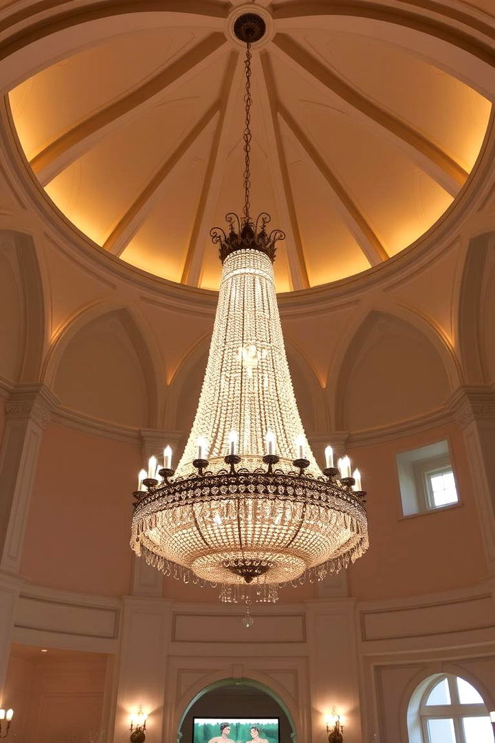 Grand Chandeliers for Dramatic Impact - Vaulted Ceiling Lighting Ideas to Illuminate Grand Spaces