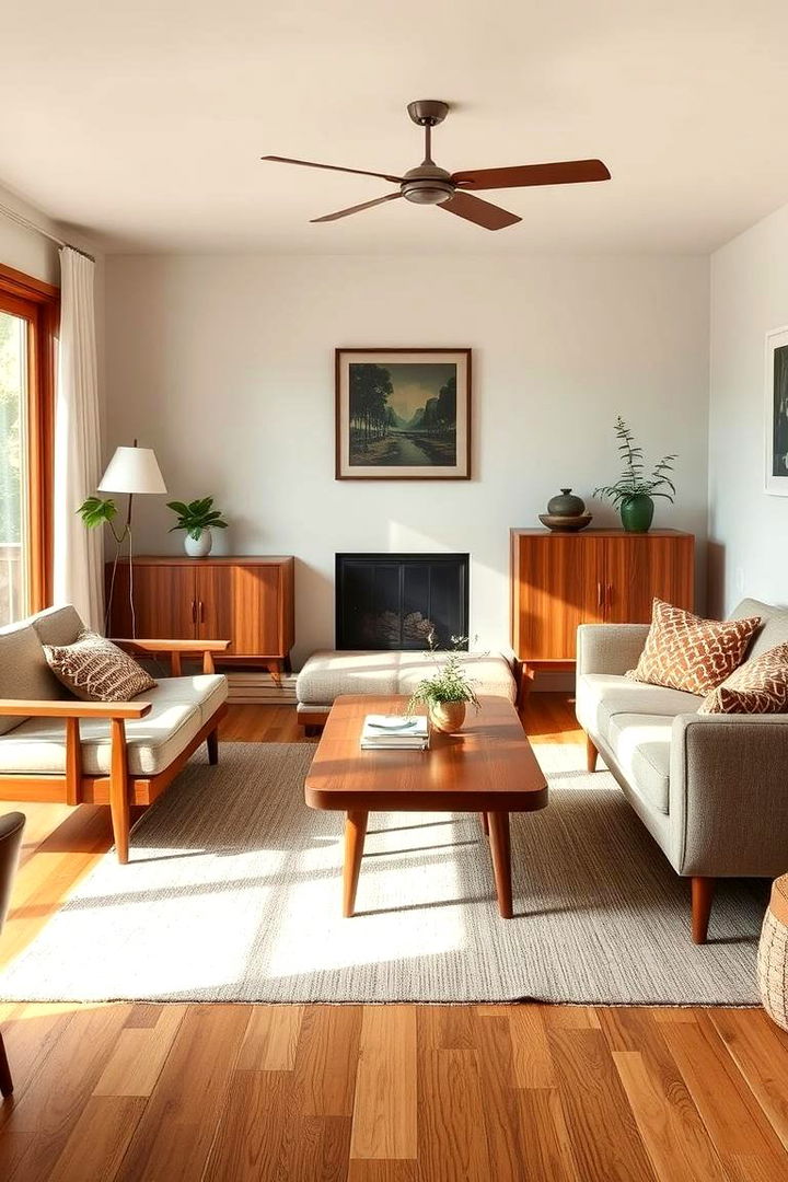 Iconic Mid Century Furniture - Nostalgic 1950s Living Room Ideas for Mid-Century Style