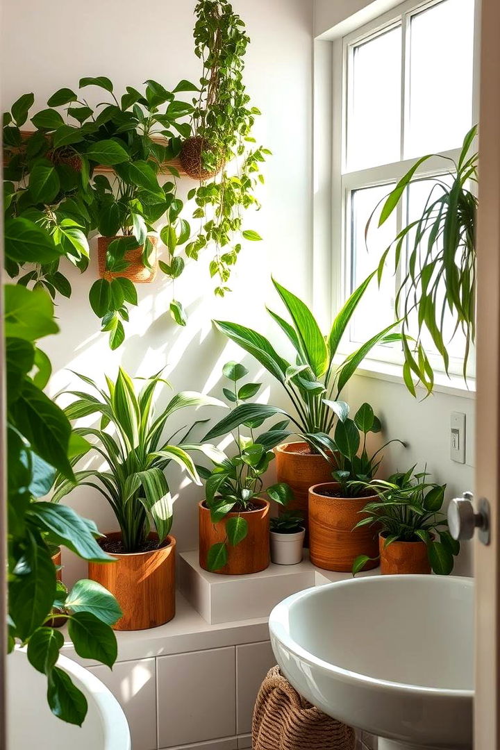 Indoor Plant Sanctuary - Natural Bathroom Ideas for a Spa-Like Organic Retreat