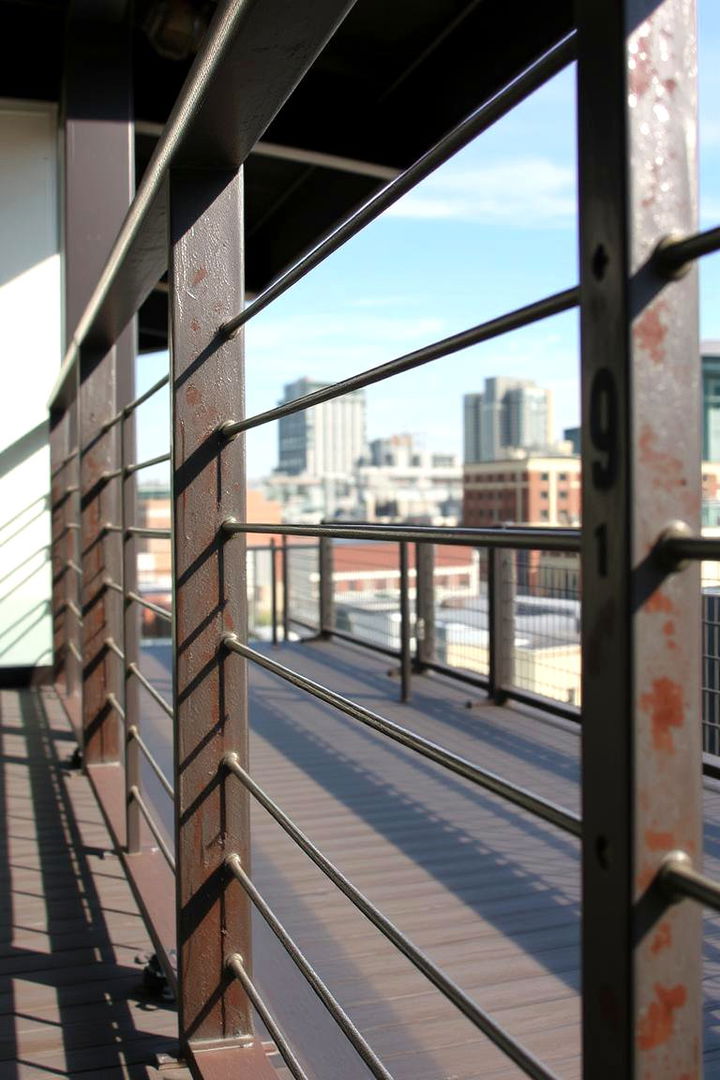 Industrial Chic Metal Railing - Metal Deck Railing Ideas for Safe, Stylish Spaces