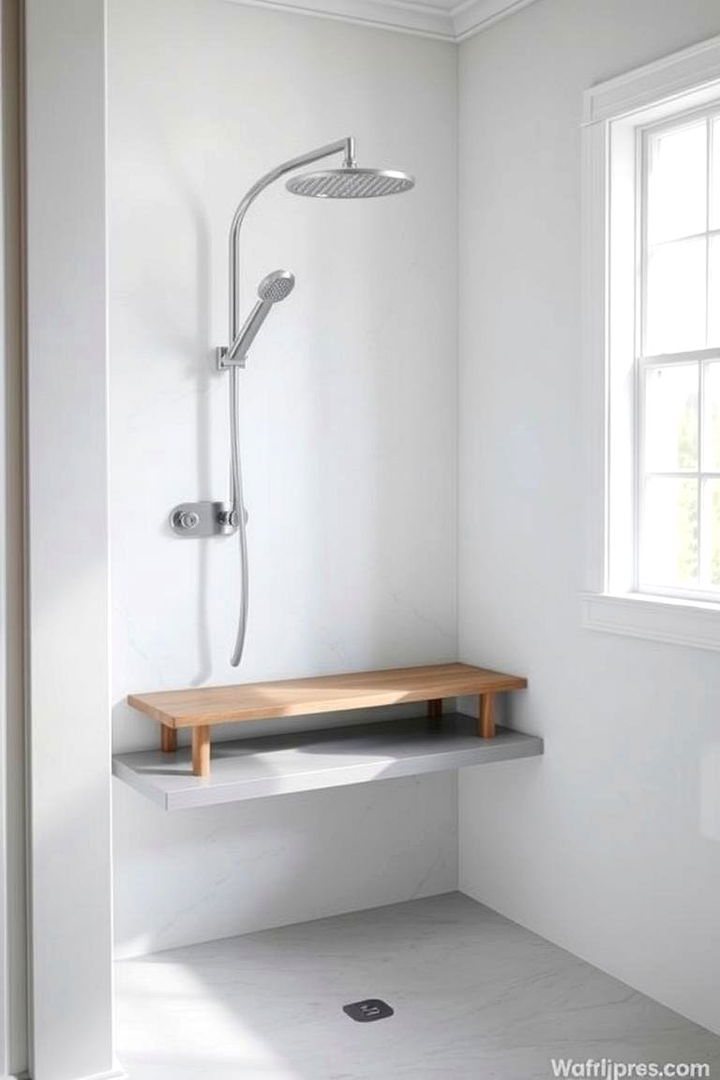 Innovative Corner Shower Bench - Shower Bench Ideas for Comfortable Bathing Spaces