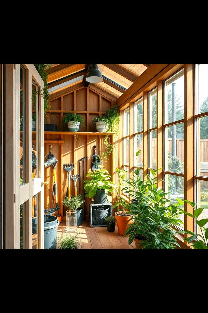 Innovative Dual Purpose Design - Greenhouse and Shed Combo Ideas for Functional Yards
