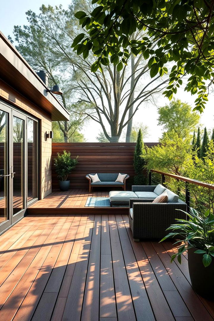 Innovative Layout Design - Deck With Privacy Wall Designs for Secluded Outdoor Spaces