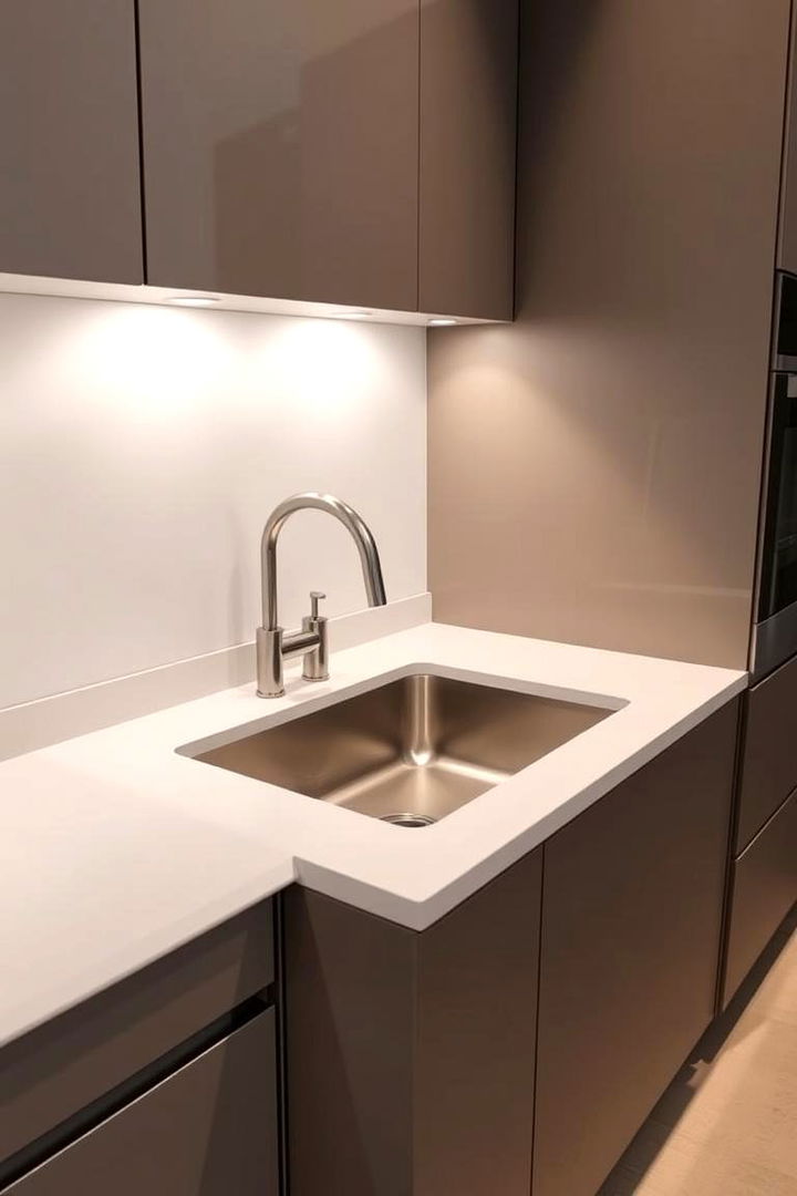 Innovative Sink Integration Design - Corner Kitchen Sink Ideas to Maximize Countertop Space