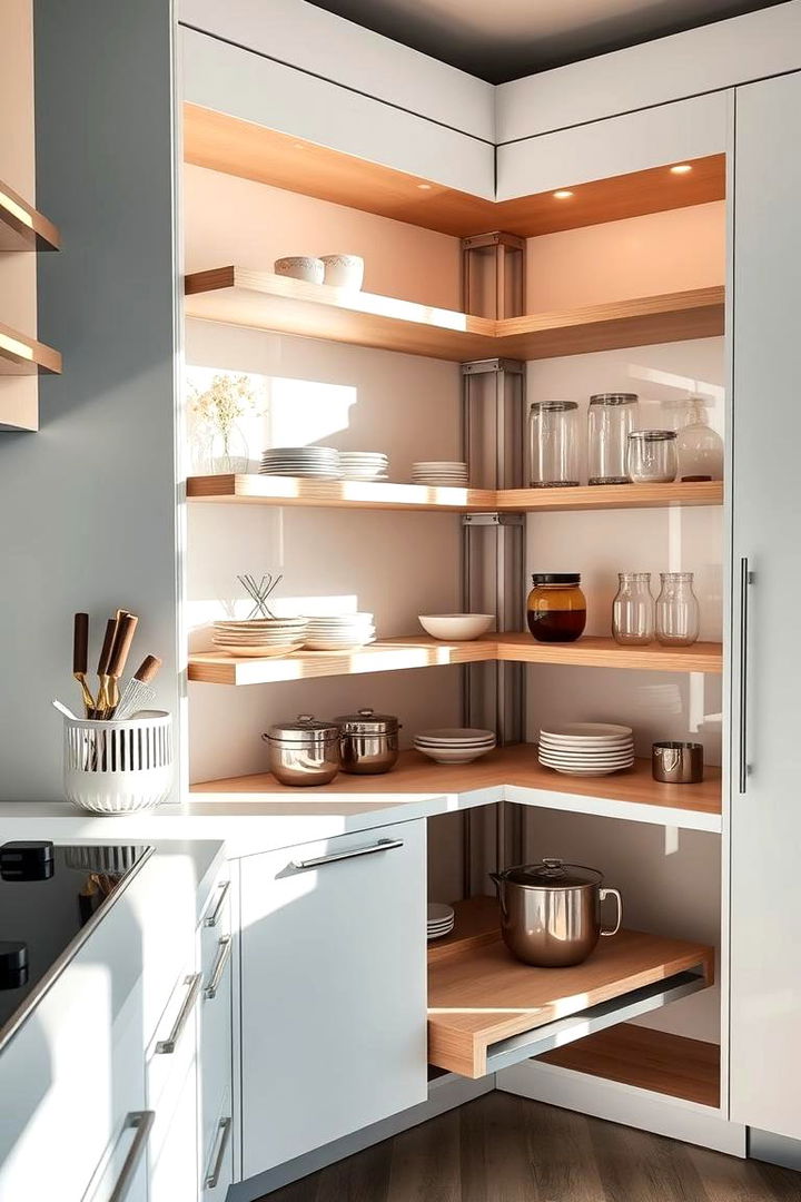 Innovative Slide Out Shelves - Blind Corner Kitchen Cabinet Solutions for Maximized Storage