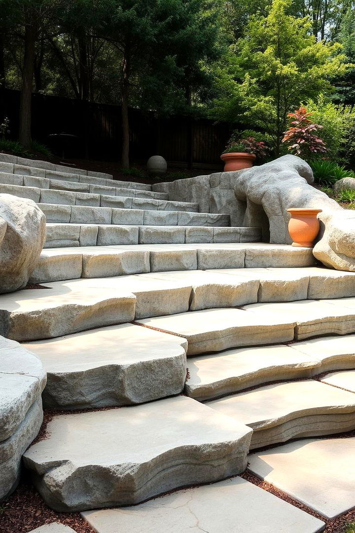 Inspiring Flagstone Design Vision - Flagstone Step Ideas for Natural Landscape Transitions