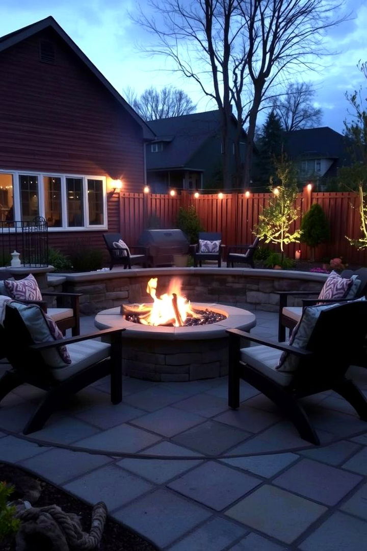 Inviting Fire Pit Lounge - Outdoor Living Room Ideas for Cozy Entertainment