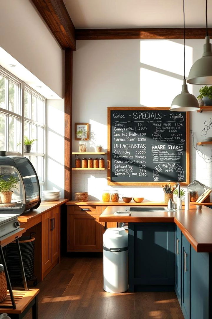 Kitchen Menu Chalkboard Wall - Chalkboard Wall Ideas for Creative Home Spaces