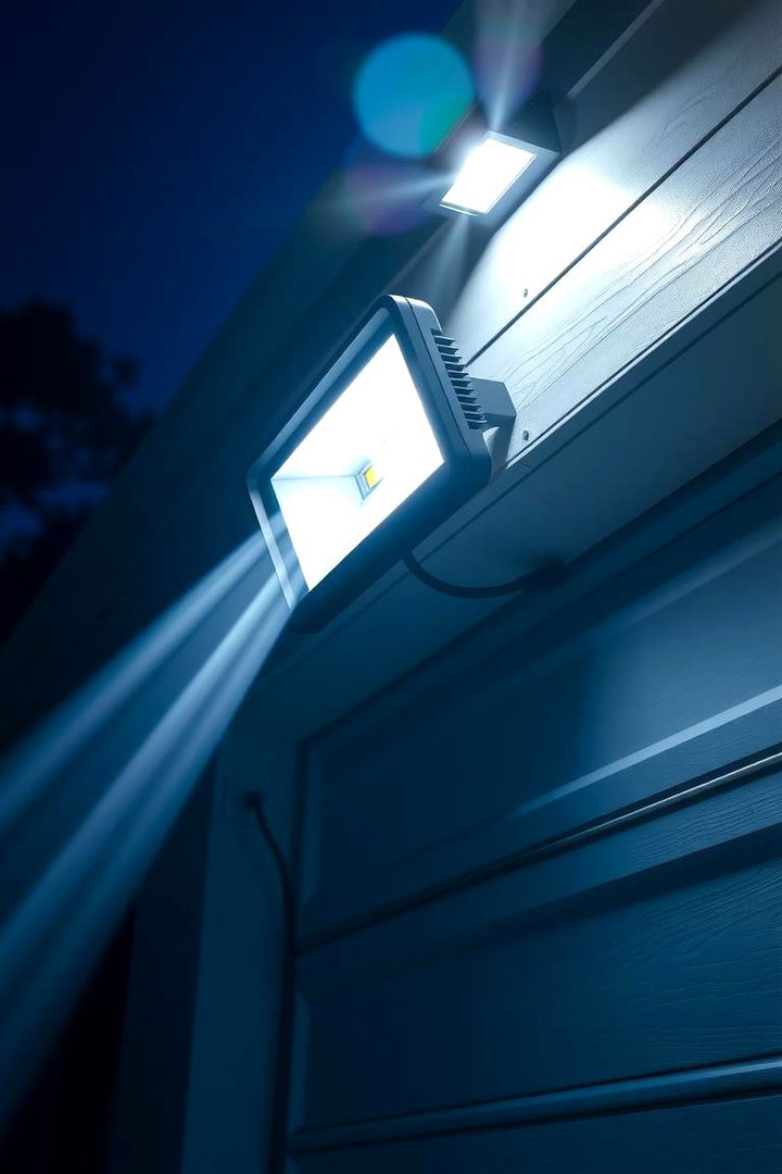 LED Floodlights for Enhanced Security - Exterior Garage Lighting Ideas for Safety & Style