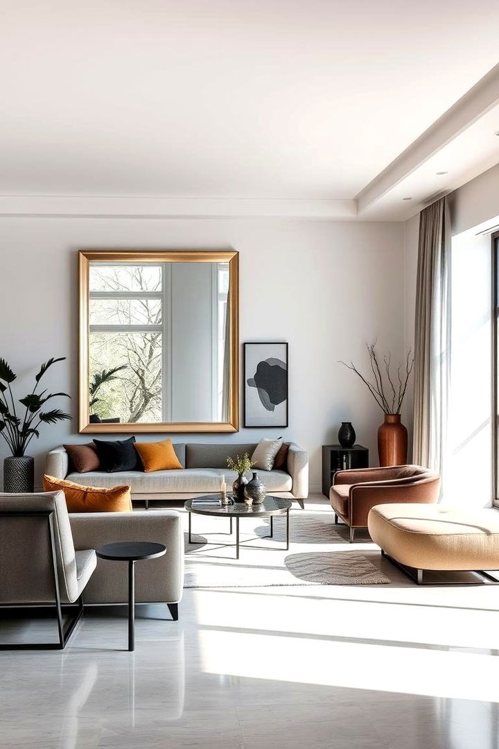 Large Statement Mirror - Living Room Mirror Ideas to Enhance Space and Style