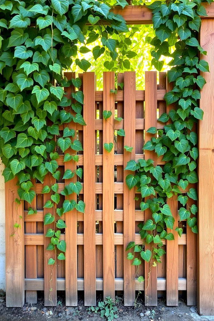 Lattice Fencing with Climbing Vines - Deck Privacy Ideas for a Peaceful Backyard Retreat