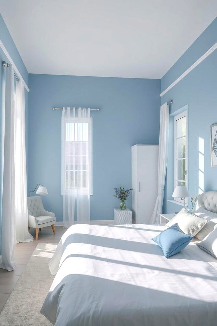 Light and Airy Blue Oasis - Blue and Grey Bedroom Design Inspirations
