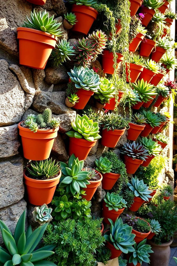 Lush Succulent Tower - Indoor Plant Wall Ideas for Lush Vertical Greenery Displays