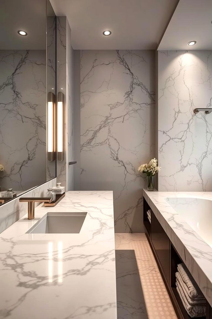 Marble Accents for Timeless Elegance - Elegant Bathroom Ideas for Luxurious Spa-Like Retreats