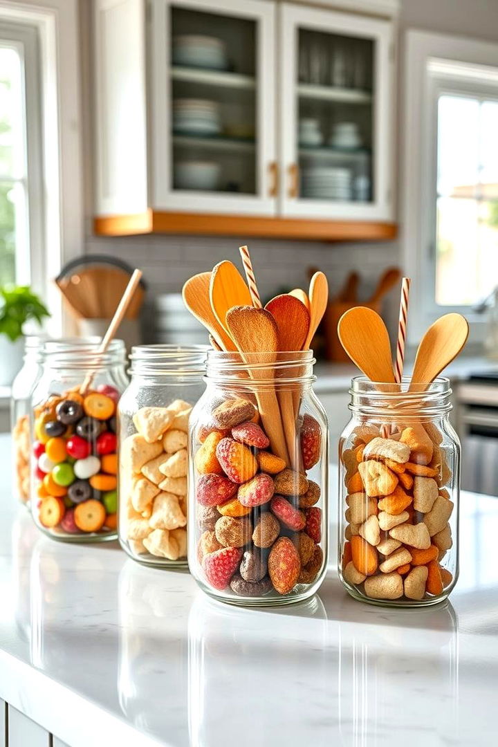 Mason Jar Magic - Clever Snack Storage Solutions for Organized Kitchens