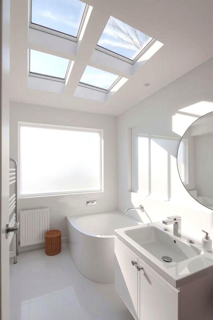 Maximize Natural Light - Elegant Small White Bathroom Ideas for Serene Spaces
