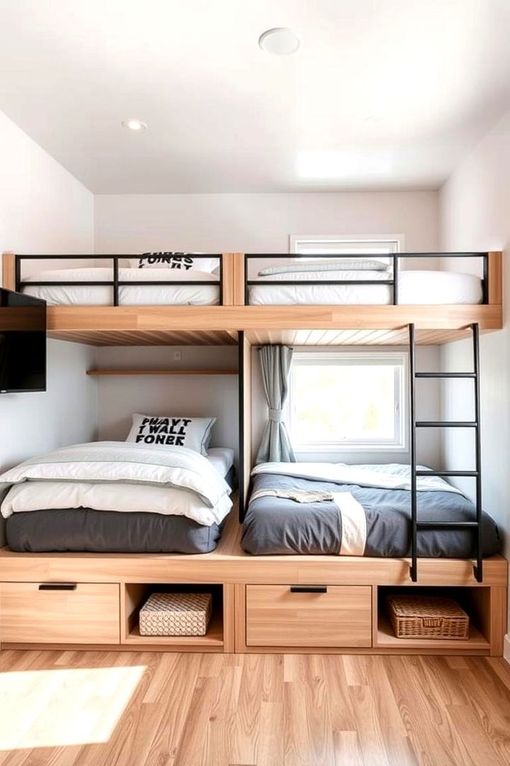 Maximizing Space with Elevated Beds - Space-Saving Bunk Room Ideas for Shared Kids’ Spaces