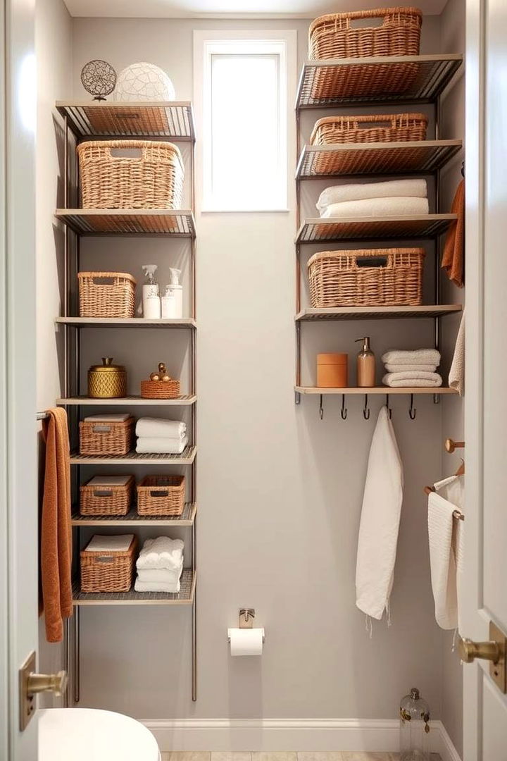 Maximizing Vertical Storage Space - Bathroom Closet Ideas for Organized & Stylish Spaces