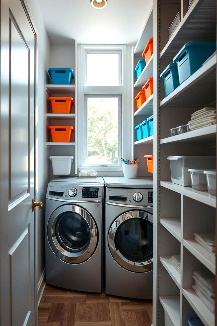 Maximizing Vertical Storage with Custom Shelving - Clever Laundry Closet Organization Solutions & Tips