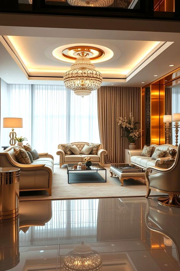 Metallic Accents and Finishes - Glam Living Room Ideas for Chic and Luxurious Spaces