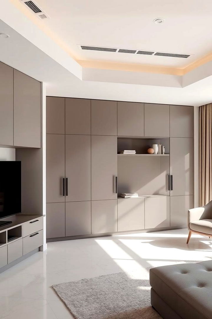 Minimal Modern Cabinetry - Floor-to-Ceiling Cabinets Ideas for Stylish Home Storage