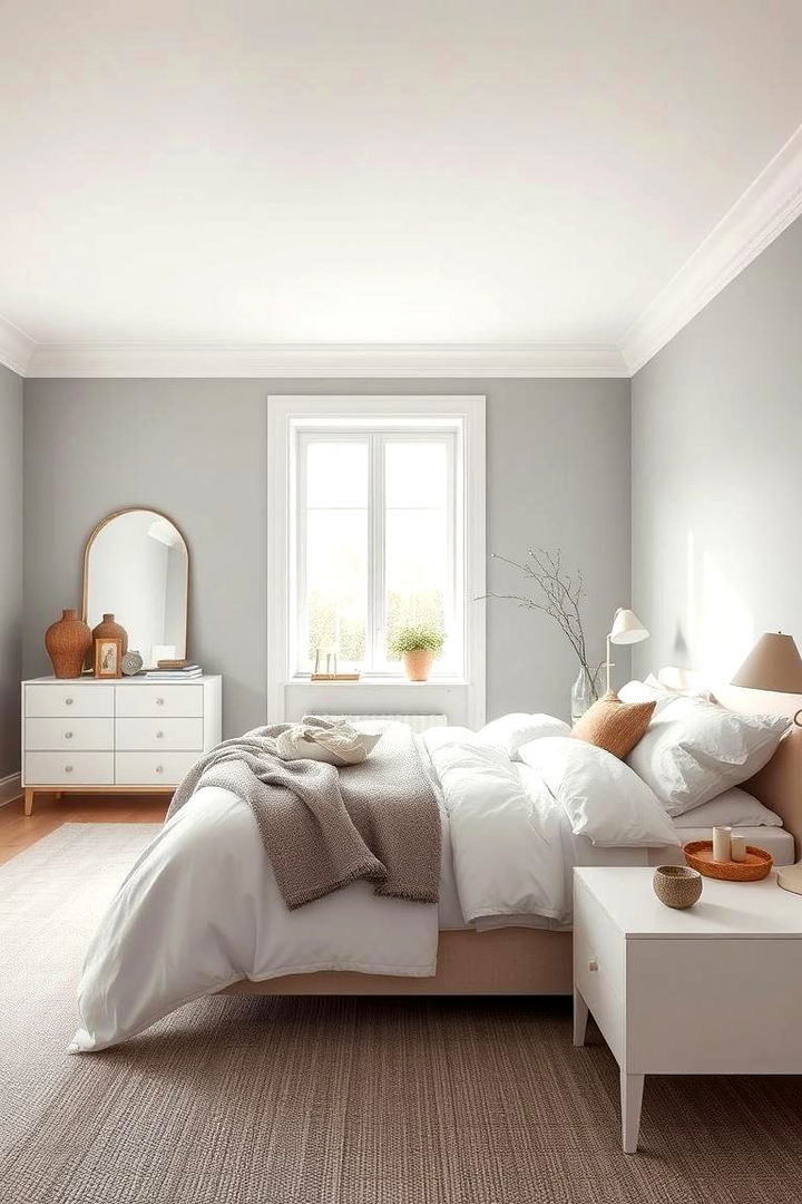 Minimalist Chic Retreat - Grey and White Bedroom Designs for Timeless Elegance