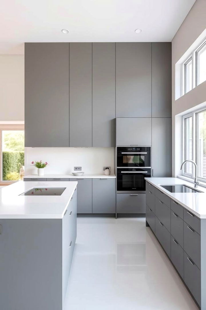 Minimalist Elegance - Elegant Grey and White Kitchen Design Ideas & Tips