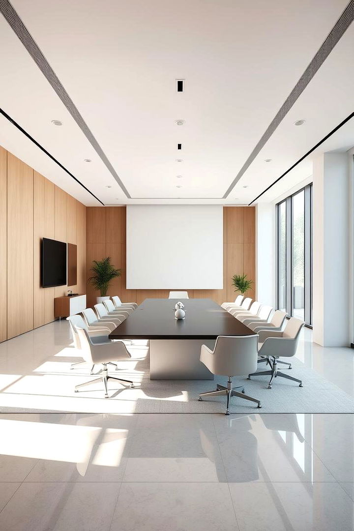 Minimalist Elegance - Conference Room Design Ideas for Productive Workspace Inspiration